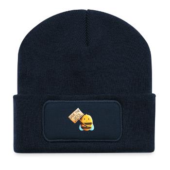 Save the bees - Rettet die Bienen - Recycelte Patch Beanie - French Navy - Vorne
