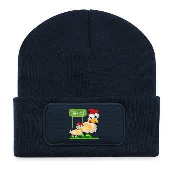 MARATHON - VOLAILLE POULET - Beanie recyclé à patch - bleu marine - Devant