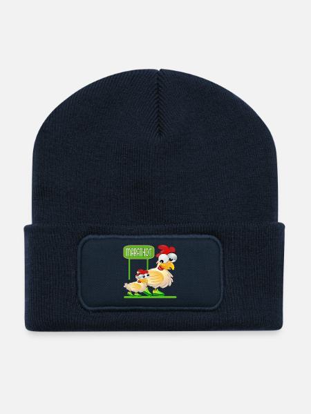 MARATHON - VOLAILLE POULET - Beanie recyclé à patch - bleu marine