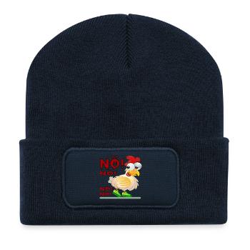 NÖ NEIN SAGEN - HÜHNER HÜHNERSTALL - Recycelte Patch Beanie - French Navy - Vorne