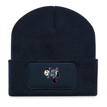 Lustige Katze – Halloween-Humor - Recycelte Patch Beanie - French Navy - Vorne