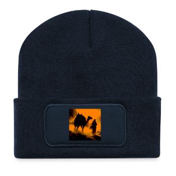 Désert Sauvage - Beanie recyclé à patch - bleu marine - Devant