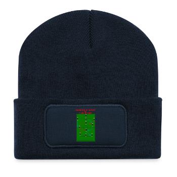 3. Halbzeit - Recycelte Patch Beanie - French Navy - Vorne