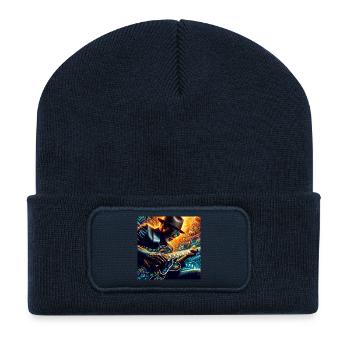 Bluesman - Recycelte Patch Beanie - French Navy - Vorne