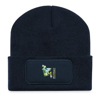 Watercolor Map Bangladesh - Recycled Patch Beanie - french navy - Front