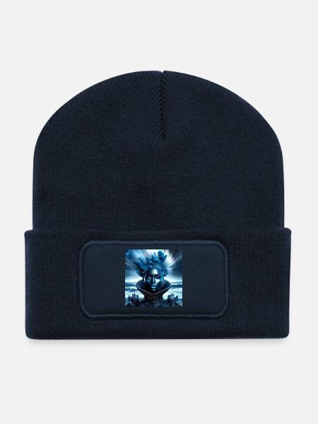 Vénus - Beanie recyclé à patch - bleu marine