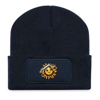 Sun - Recycled Patch Beanie - french navy - Front