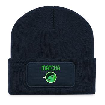 KAWAII MATCHA GRÜNER TEE - Recycelte Patch Beanie - French Navy - Vorne