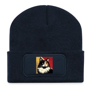 Cat 1 2 - Recycled Patch Beanie - french navy - Front