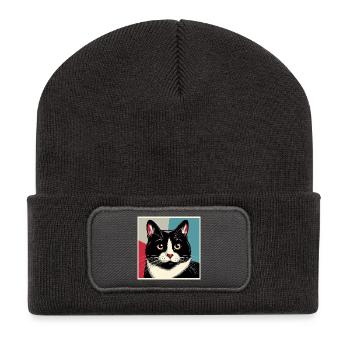 Cat 1 4 - Recycled Patch Beanie - dark grey - Front