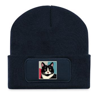Cat 1 4 - Recycled Patch Beanie - french navy - Front