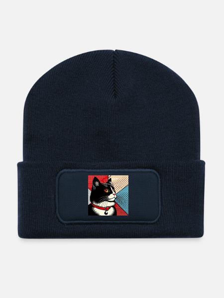 Kat 1 3 - Recycelte Patch Beanie - French Navy