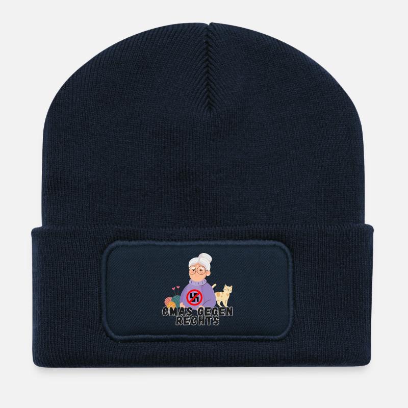 Omas gegen Rechts - Recycelte Patch Beanie - French Navy