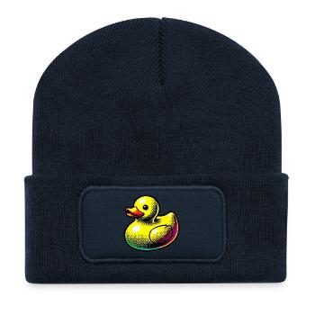 Caneton Canard Canard Canard - Beanie recyclé à patch - bleu marine - Devant