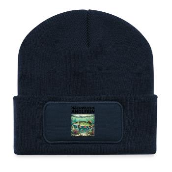 Brochet - Jeune pêcheur - Beanie recyclé à patch - bleu marine - Devant