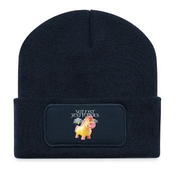 Not Fast, Just Furious – Angry Unicorn - Recycled Patch Beanie - french navy - Front