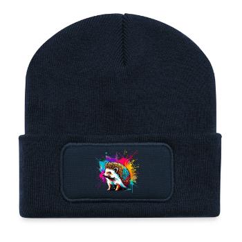 Igel - Recycelte Patch Beanie - French Navy - Vorne