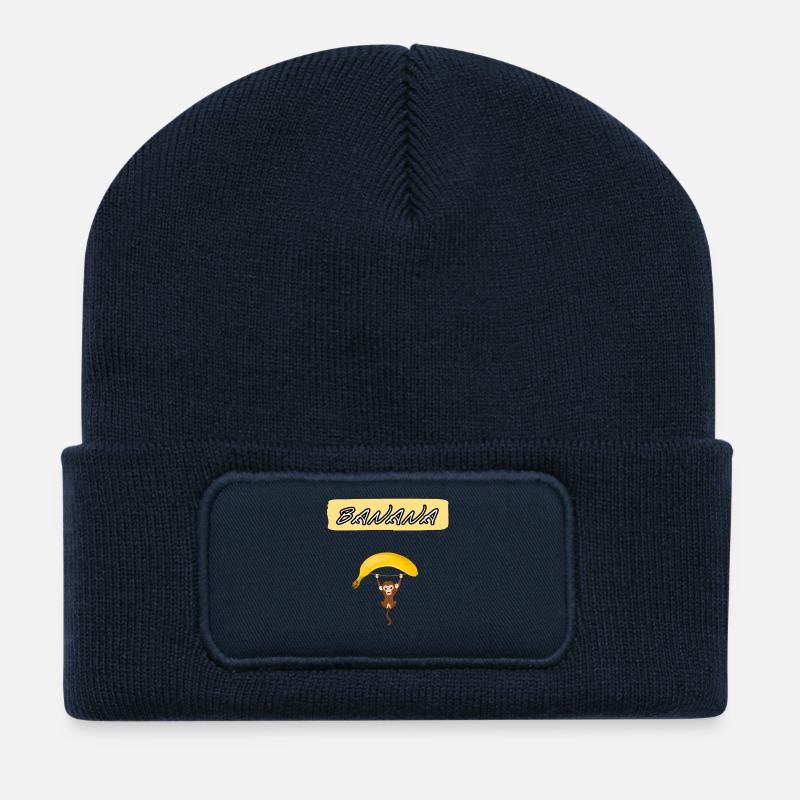 banana ape - Recycelte Patch Beanie - French Navy