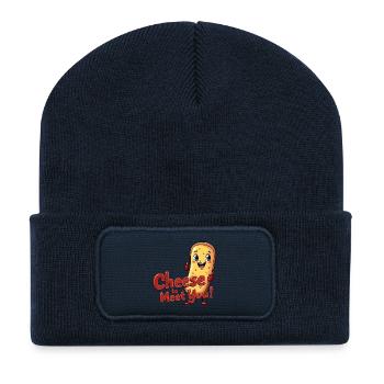 Cheese to Meet You! - Recycelte Patch Beanie - French Navy - Vorne