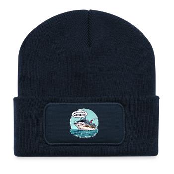 Just Keep Cruising' - Recycelte Patch Beanie - French Navy - Vorne