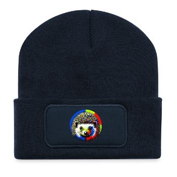 Igel - Recycelte Patch Beanie - French Navy - Vorne