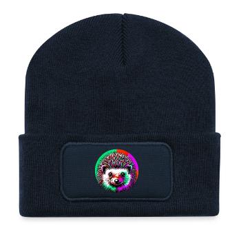 Hedgehog - Recycled Patch Beanie - french navy - Front