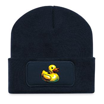 Caneton Canard Canard Canard - Beanie recyclé à patch - bleu marine - Devant