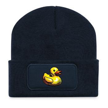 Caneton Canard Canard Canard - Beanie recyclé à patch - bleu marine - Devant