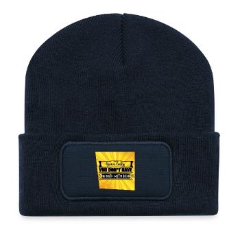 You're Lucky You Don't Have a Date with Me - Recycled Patch Beanie - french navy - Front