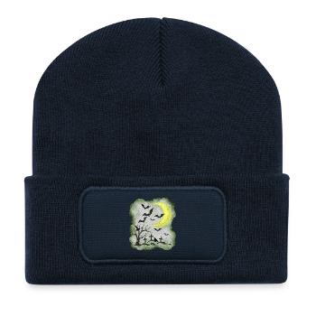 Friedhöfe, gräber, Mondsichel, verregnet - Recycelte Patch Beanie - French Navy - Vorne
