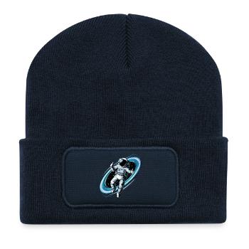 Cooler Astronaut im Weltraum mit Daumen hoch - Recycelte Patch Beanie - French Navy - Vorne