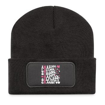 Best Mom Ever - Recycled Patch Beanie - dark grey - Front