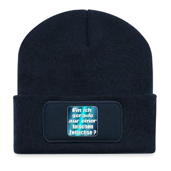 SIMULATION REALITÄT ZEITACHSE - Recycelte Patch Beanie - French Navy - Vorne