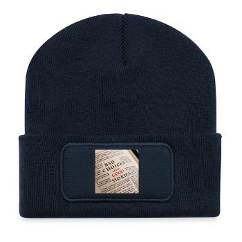 Bad Choices Make Good Stories - Recycled Patch Beanie - french navy - Front