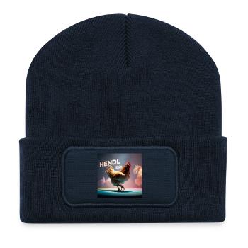 Cool chicken "Hendl this" - Recycled Patch Beanie - french navy - Front