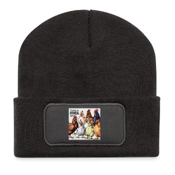 Poulets « Essayer de faire ça » - Beanie recyclé à patch - charbon - Devant