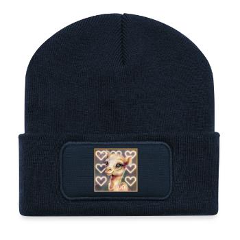L’amour des chameaux - Beanie recyclé à patch - bleu marine - Devant