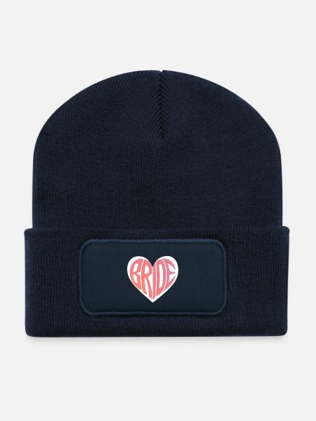 Team Bride Heart - Recycelte Patch Beanie - French Navy