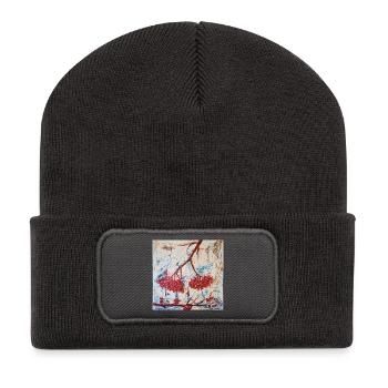 Rowan Berry02 - Recycled Patch Beanie - dark grey - Front