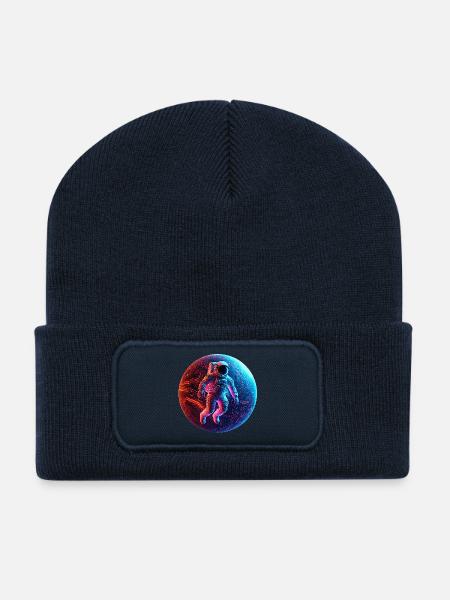 astro - Recycelte Patch Beanie - French Navy