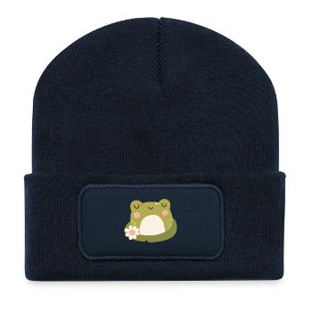 cutsy frog - Recycelte Patch Beanie - French Navy - Vorne