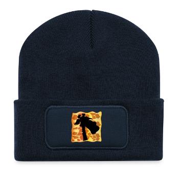 GIRAFFE RAFF PATTERN - Recycled Patch Beanie - french navy - Front