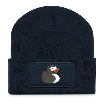 Canard en caoutchouc Penguin Canard en caoutchouc Penguin - Beanie recyclé à patch - bleu marine - Devant