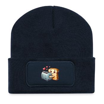 Toastbrot liebt Toaster - Recycelte Patch Beanie - French Navy - Vorne