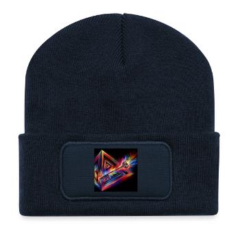 Schlüssel,- Macht im Verborgenen - Recycelte Patch Beanie - French Navy - Vorne