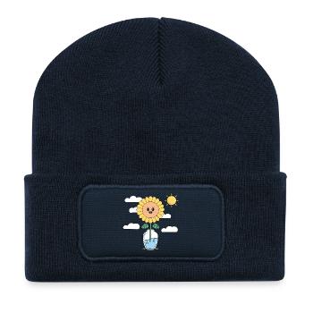SunflowerInWaterVase - Recycled Patch Beanie - french navy - Front