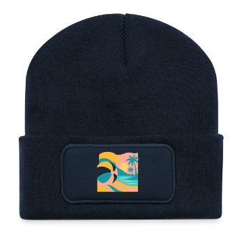 Beachball Bliss - Recycelte Patch Beanie - French Navy - Vorne