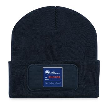 Foto Verbotsschild für Schwimmbäder - Recycelte Patch Beanie - French Navy - Vorne
