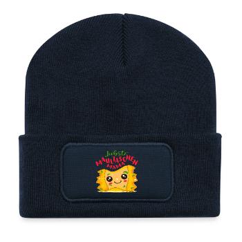 MUTTERTAG MAMA MAULTASCHEN - Recycelte Patch Beanie - French Navy - Vorne