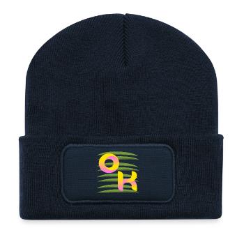 SOMMER PALMEN OK - Recycelte Patch Beanie - French Navy - Vorne